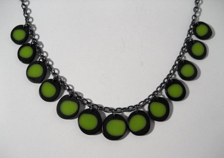 Black and Lime Sweet Sweet Necklace