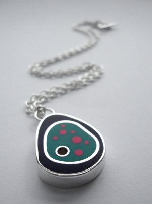 Purple, Turquoise and Pink Biomorph on Chain