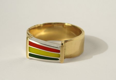 Gold Rasta Ring