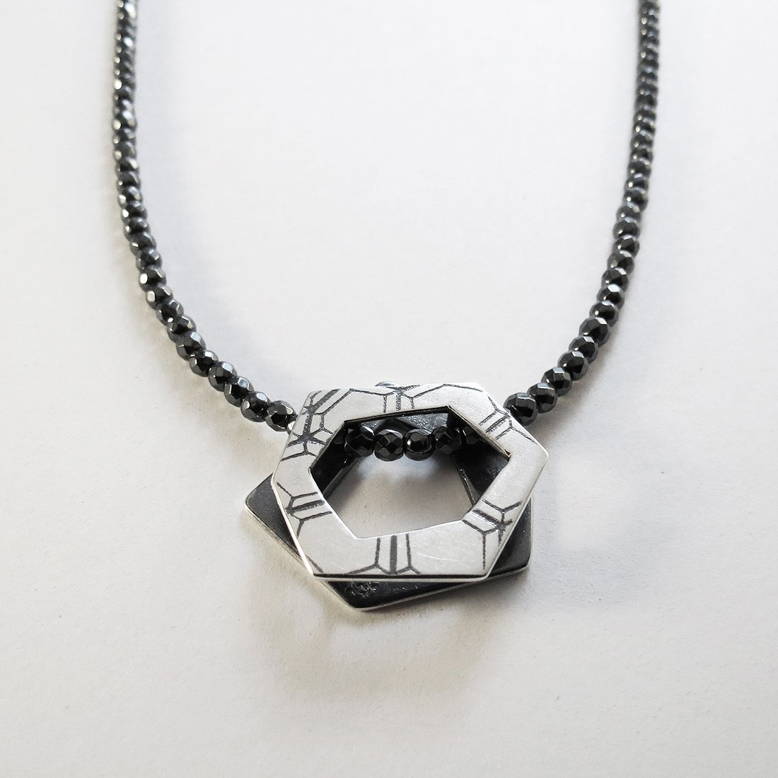 Tessellate Pendant on Hematite