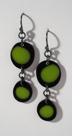 Black and Lime Sweet Sweet Earrings