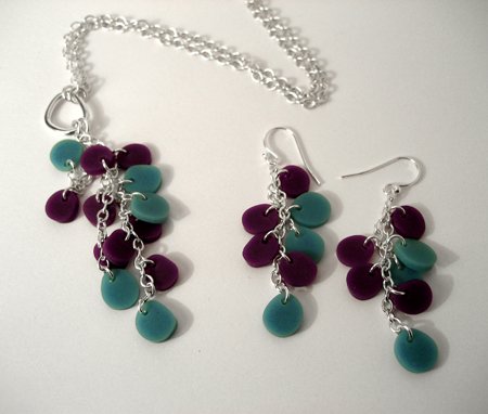 Berry Pendant and Earrings
